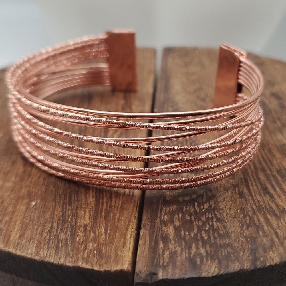 B2204 rose gold tone lace cuff bracelet‎